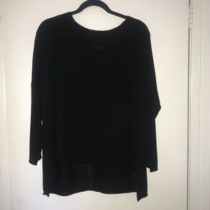 Black High/Low Light Sweater